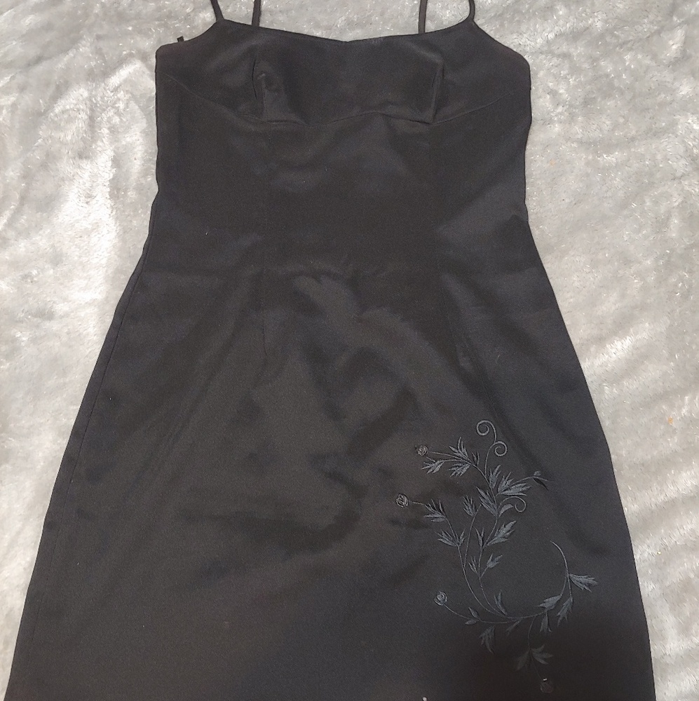 City Triangles Little Black Spaghetti Strap Dress